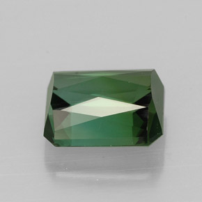 Turmalina verde natural de 1,85 ct, corte esmeralda, VVS