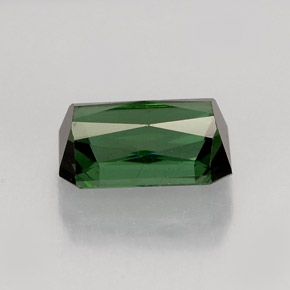 Turmalina verde natural de 1,95 ct, corte esmeralda, VVS
