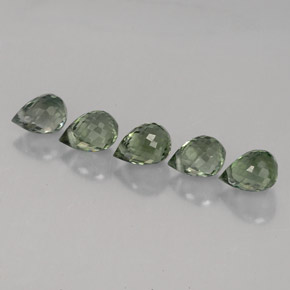 Gemas de turmalina verde natural de  ct, briolette, VVS-VS