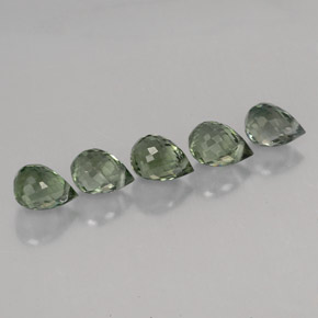 Gemas de turmalina verde natural de  ct, briolette, VVS-VS