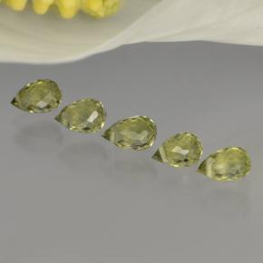 Gemas de turmalina verde natural de  ct, briolette, VVS-VS