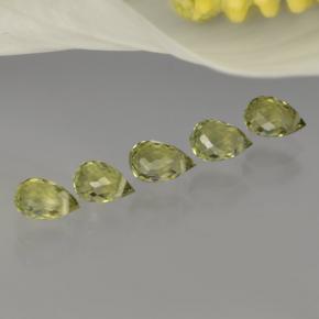 Gemas de turmalina verde natural de  ct, briolette, VVS-VS