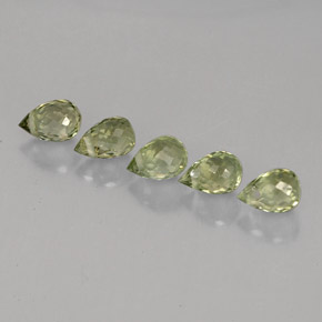 Gemas de turmalina verde natural de  ct, briolette, VVS-VS