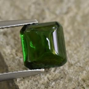 Turmalina verde natural de 2,86 ct, corte esmeralda, translúcido