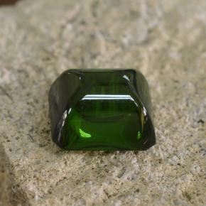 Turmalina verde natural de 2,86 ct, corte esmeralda, translúcido