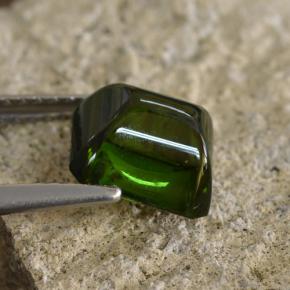 Turmalina verde natural de 2,86 ct, corte esmeralda, translúcido