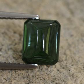 Turmalina verde natural de 2,28 ct, corte esmeralda, translúcido