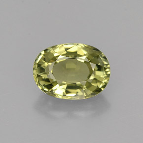 Turmalina verde natural de 0,99 ct, corte óvalo, VVS