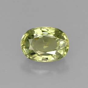 Turmalina Yellow Green  natural de 1.05 ct, Corte Óvalo, VVS-VS