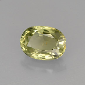 Turmalina Yellow Green  natural de 1.05 ct, Corte Óvalo, VVS-VS