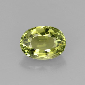 Turmalina verde natural de 0,98 ct, corte óvalo, VVS