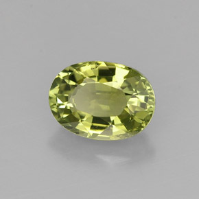 Turmalina verde natural de 0,98 ct, corte óvalo, VVS