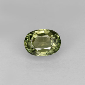 Turmalina verde natural de 0,98 ct, corte óvalo, VVS