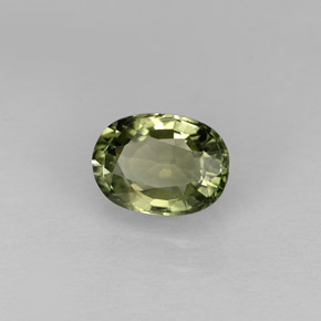 Turmalina verde natural de 0,98 ct, corte óvalo, VVS