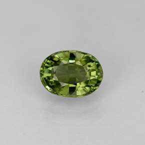 Turmalina verde natural de 1,03 ct, corte óvalo, VVS