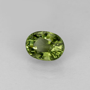 Turmalina verde natural de 1,03 ct, corte óvalo, VVS