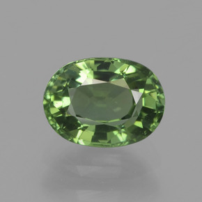 Turmalina verde natural de 1,07 ct, corte óvalo, VVS