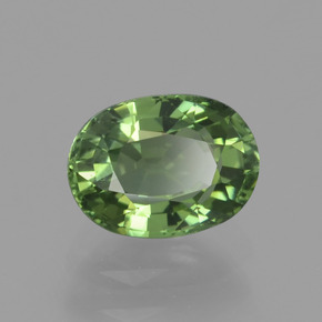Turmalina verde natural de 1,07 ct, corte óvalo, VVS