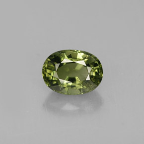 Turmalina verde natural de 1,04 ct, corte óvalo, VS
