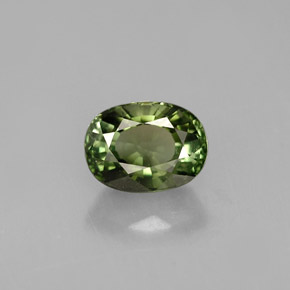 Turmalina verde natural de 1,13 ct, corte óvalo, VVS