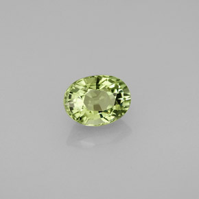 Turmalina verde natural de 1,03 ct, corte óvalo, VVS