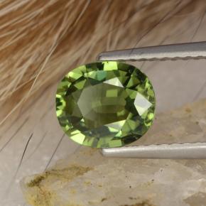 Turmalina verde natural de 1,20 ct, corte óvalo, VVS