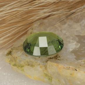 Turmalina verde natural de 1,20 ct, corte óvalo, VVS