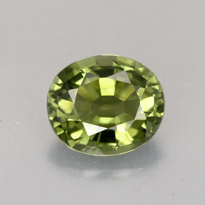 Turmalina verde natural de 1,33 ct, corte óvalo, VVS