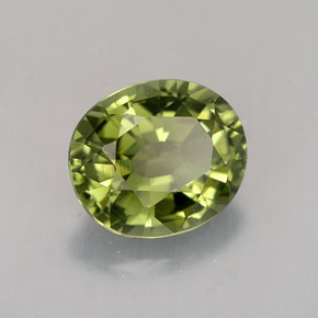 Turmalina verde natural de 1,33 ct, corte óvalo, VVS