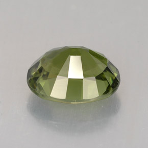 Turmalina verde natural de 1,33 ct, corte óvalo, VVS