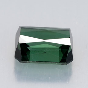 Turmalina verde natural de 2,08 ct, corte esmeralda, VVS