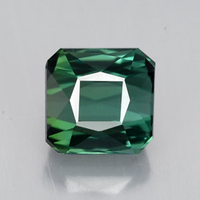 Turmalina verde natural de 1,99 ct, corte esmeralda, VVS