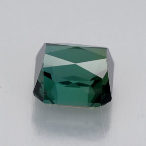 Turmalina verde natural de 1,99 ct, corte esmeralda, VVS