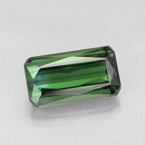 Turmalina verde natural de 2,82 ct, corte esmeralda, VVS