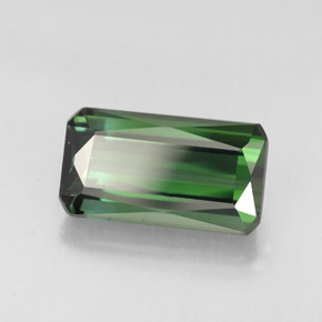 Turmalina verde natural de 2,82 ct, corte esmeralda, VVS