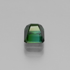 Turmalina verde natural de 1,23 ct, corte esmeralda, VVS
