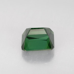 Turmalina verde natural de 2,08 ct, corte esmeralda, VVS