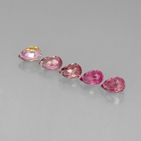 Gemas de turmalina multicolor natural de  ct, briolette, VS