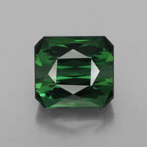 Turmalina verde natural de 2,80 ct, corte esmeralda, VVS