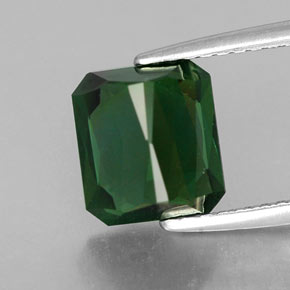Turmalina verde natural de 2,80 ct, corte esmeralda, VVS