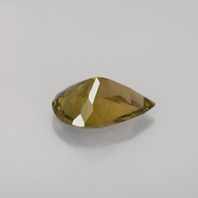 Turmalina amarillo natural de 0,87 ct, en forma de pera, VVS