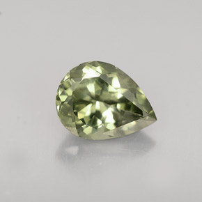 Turmalina verde natural de 1,00 ct, en forma de pera, VVS