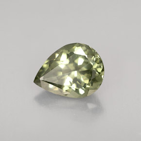 Turmalina verde natural de 1,00 ct, en forma de pera, VVS