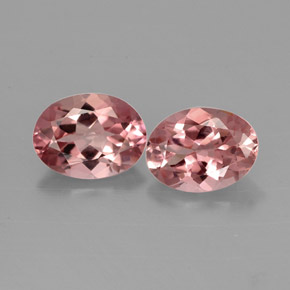 Gemas de turmalina rosa natural de  ct, corte óvalo, VVS