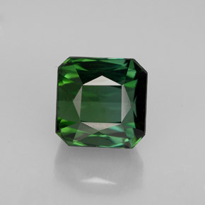 Turmalina verde natural de 2,14 ct, corte esmeralda, VVS
