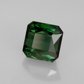 Turmalina verde natural de 2,14 ct, corte esmeralda, VVS