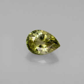 Turmalina oro natural de 0,81 ct, en forma de pera, VVS-VS