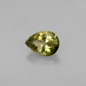 Turmalina oro natural de 0,81 ct, en forma de pera, VVS-VS
