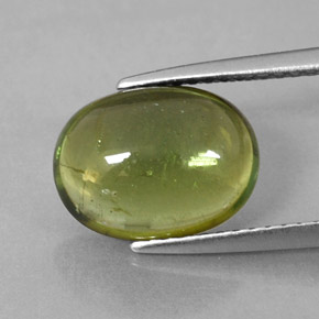 Turmalina verde natural de 3,45 ct, corte óvalo, transparente
