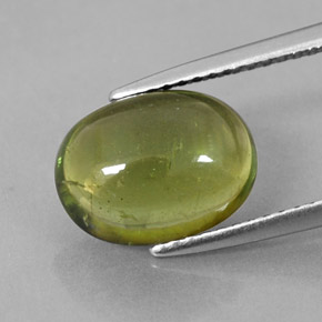 Turmalina verde natural de 3,45 ct, corte óvalo, transparente